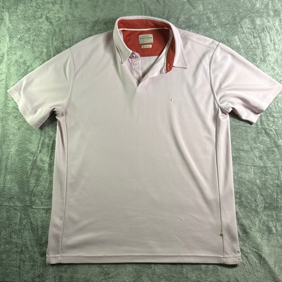 Quiksilver Waterman Light Pink Polo Shirt Performance Golf Athletic XL - Picture 1 of 9